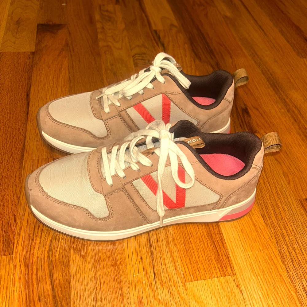 Vionic Women's Sneakers - Tan and Pink